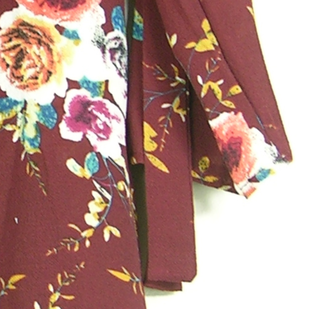 LAST ONE!! Floral Short Sleeve Shift Dress, Red - Picture 7 of 8
